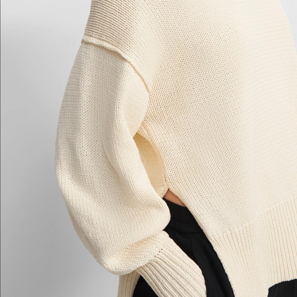 Theory chainette cotton chunky knit sweater - Picture 4 of 8